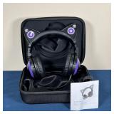 BROOKSTONE HEADPHONES | Cat ear headphones in case