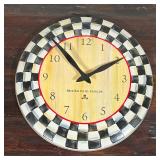 MACKENZIE-CHILDS WALL CLOCK | Enameled wall clock; dia. 12 in.