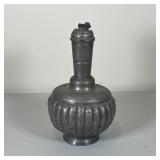 ANTIQUE PEWTER LIDDED VASE | h. 12 in.