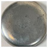 Blockzinn pewter plates (dia. 8 in.) plus four P. Boyd english pewter dishes