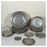 LOT PEWTER PLATES | Including 11 Vaughn dinner plates seven Vaughn bread and butter plates, plus oth