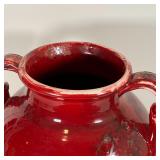 FORTUNUTA AMPHORA VASE | Mottled oxblood glaze, marked on the base; h. 16 x dia. 13 in.