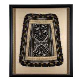 "PODIA" GREEK APRON | h. 17 x 14 in. (apron), overall 23 x 20 in. (framed)