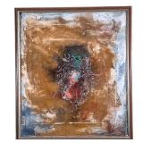 GIAN BERTO VANNI PAINTING | Gian Berto Vanni (Italian, b. 1927), figural tempera abstract, canvas st