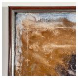 Gian Berto Vanni (Italian, b. 1927), figural tempera abstract, canvas stretched over board, signed l