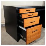 TECHLINE COMPUTER DESK | Heavy and solid, having a bank of drawers and a slide out keyboard tray; h.