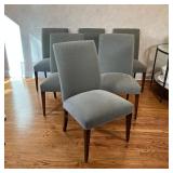 (6pc) ULTRASUEDE DINING CHAIRS | h. 39 x 22 x 27 in. (each)