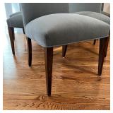 (6pc) ULTRASUEDE DINING CHAIRS | h. 39 x 22 x 27 in. (each)