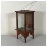 ANTIQUE JAPANESE LANTERN | Japanese wood lantern, peg and mortoris joinery and sculpted; h. 13 x 6-1