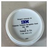 TIFFANY IBM PORCELAIN BOX | With engraved pewter maze pattern display box, designed exclusively for 