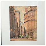 PAIR FRAMED PRINTS | Showing city architectural scenes, one signed "MARC" in the print, both nicely 