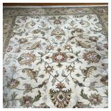 100% wool carpet, overall sculpted floral pattern, with "Kaleen" label to underside, made in India; 
