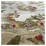 SCULPTED FLORAL CARPET | 100% wool carpet, overall sculpted floral pattern, with "Kaleen" label to u