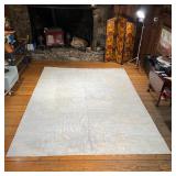 SAFAVIEH "TIBETAN" CARPET | Handwoven light blue contemporary carpet, fine cotton and viscose, neutr