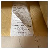 Italian, three piece sectional couch, white leather; total length 198 x 33 x 44 in.