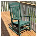 LL BEAN ROCKING CHAIR | L.L. Bean All-Weather Porch Rocker in green (item TA269949); 42-1/2 x 26-1/4