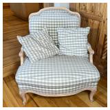 Sam Moore Furniture (a La-Z-Boy Company), lounge / armchair with cabriole legs, light wood frame wit