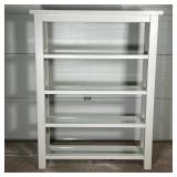 RESTORATION HARDWARE ILLUMINATED SHELF | White 5 tier shelving unit / display shelf, each shelf with
