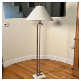CONTEMPORARY FLOOR LAMP | Marble base, tested and works; h. 60 in.