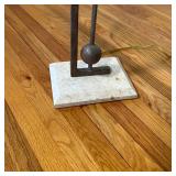 CONTEMPORARY FLOOR LAMP | Marble base, tested and works; h. 60 in.