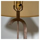 (2pc) CONTEMPORARY TABLE LAMPS | Marble base, tested and works; h. 31 in.