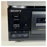 Sony DVD and VHS combo Model SLV-D500P; and Sony tape deck model TC-WR445; all units turn on