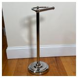 CHROME TOILET PAPER DISPENSER | h. 22 in.; Small dent on base