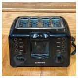 CUISINART TOASTER | Model CPT-140BK, black compact 4 slice toaster; h.7 x 11 x 9 in.
