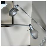 (2pc) HALOGEN DESK LAMPS | Halogen desk lamps with articulating arms, Tested and works; Fully extend
