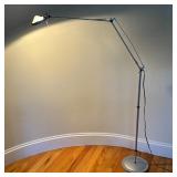 HALOGEN FLOOR LAMP | Halogen floor lamp with articulating arm, Tested and works; Fully extended