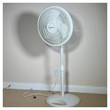 LASKO STAND FAN | White 18 in. Lasko oscillating stand fan, adjustable height; tested and works!