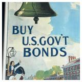 Original World War II poster 8-A pub. by Sackett & Wilhelms Corp N.Y., "Ring it Again / Buy U.S. Gov