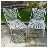 PAIR BROWN JORDAN CHAIRS | (4pc) set: a pair of Brown Jordan "Tamami" outdoor patio side chairs with