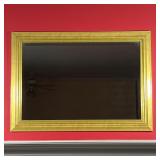 GILT FRAMED MIRROR | With beveled glass; 30 x 42 in.
