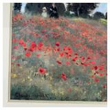 AFTER CLAUDE MONET | Reproduction print of an impressionist landscape with figures, in a gold frame;