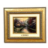 "A Quiet Evening" accented giclee print on canvas, nicely framed with certificate of authenticity on