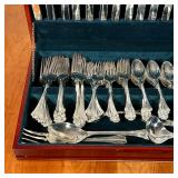 Chippendale" embossed scroll pattern, service for 16; includes dinner knives (9-1/4 in.), dinner for