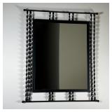 METAL FRAME MIRROR | Wall mirror; overall 25-1/2 x 21-1/2 in. 
