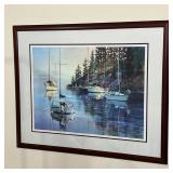 FRAMED SAILBOAT PRINT | Print of "Tranquility" by Kiff Holland; overall 32 x 40 in. (framed)