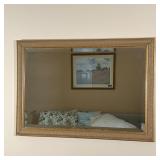 BEVELED GLASS WALL MIRROR | Overall 28-1/2 x 40-1/2 in.