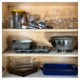 GROUP BAKING TOOLS | Including a Pyrex casserole dish (10 x 8-1/2 in.), (2pc) cobalt blue glass Anch