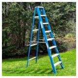 KELLER 8 FT LADDER | Model 678 Type II commercial fiberglass, 8 foot ladder, highest standing level 