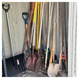 (19pc) YARD TOOLS SET | Includes rakes, shovels, snow shovels, picks, hoes, forks, hammers; longest 