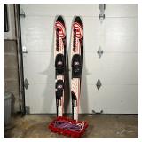 WATER SKIS | Obrien Celebrity 64 in. water skis with 100 ft. line ski tow rope