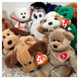 Bears, dogs, monkeys, owl, bird, unicorn, and more, plus a beanie baby handbook