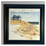 BEACH ART | D. Morgan, 1998, in a square frame