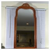 HARDEN CHERRY MIRROR | By Harden Furniture, solid cherry, beveled glass mirror in a carved wood fram