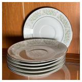 (6pc) TAIHEI CHINA SAUCERS | 6 in. saucers with floral motif