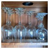 (12pc) WINE GLASSES | 8 standard wine glasses, 3 smaller glass wine goblets with nice cut stems, and