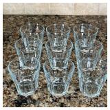 (9pc) SET SHORT GLASSES | dia. 2-3/4 x h. 3 in. 